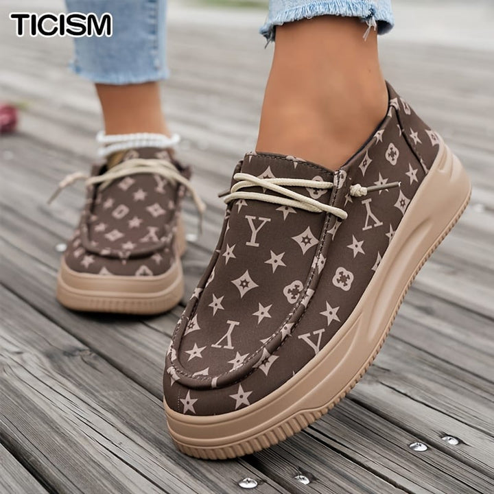 Chic Coffee Letter Platform Mules AllSeason Vacation Comfort