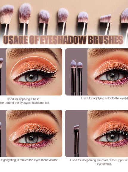 KissICON Coffee color Bsmall 2in1 Makeup Brush Kit 17