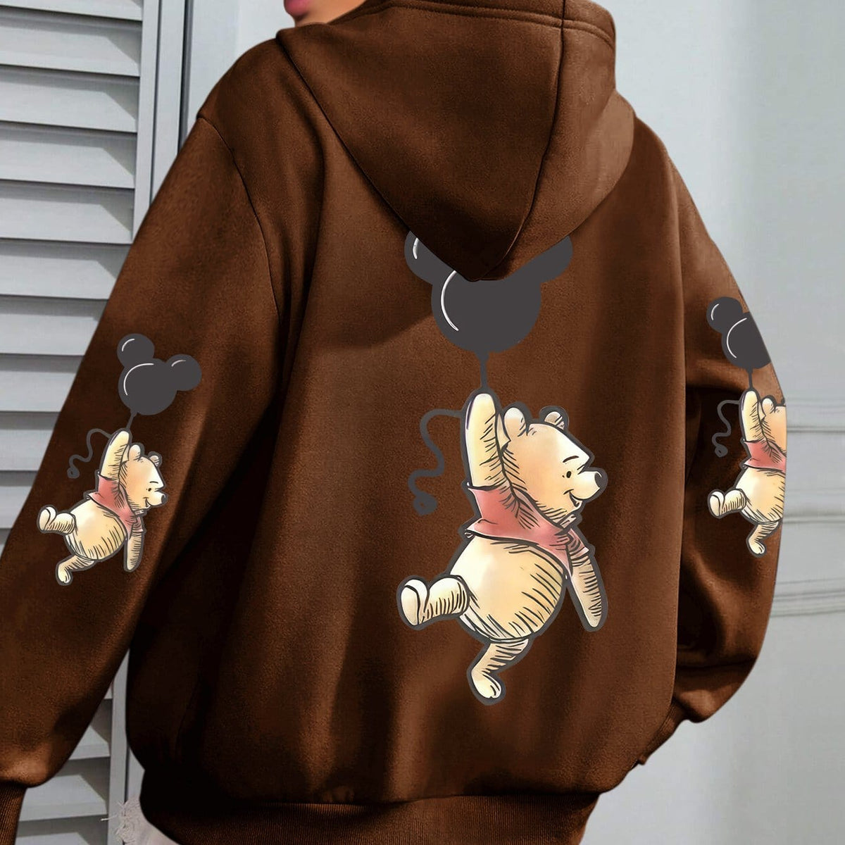 jkthpu-45 Coffee color / UK 16 Plus Size - Women'S Cute Bear with Balloons