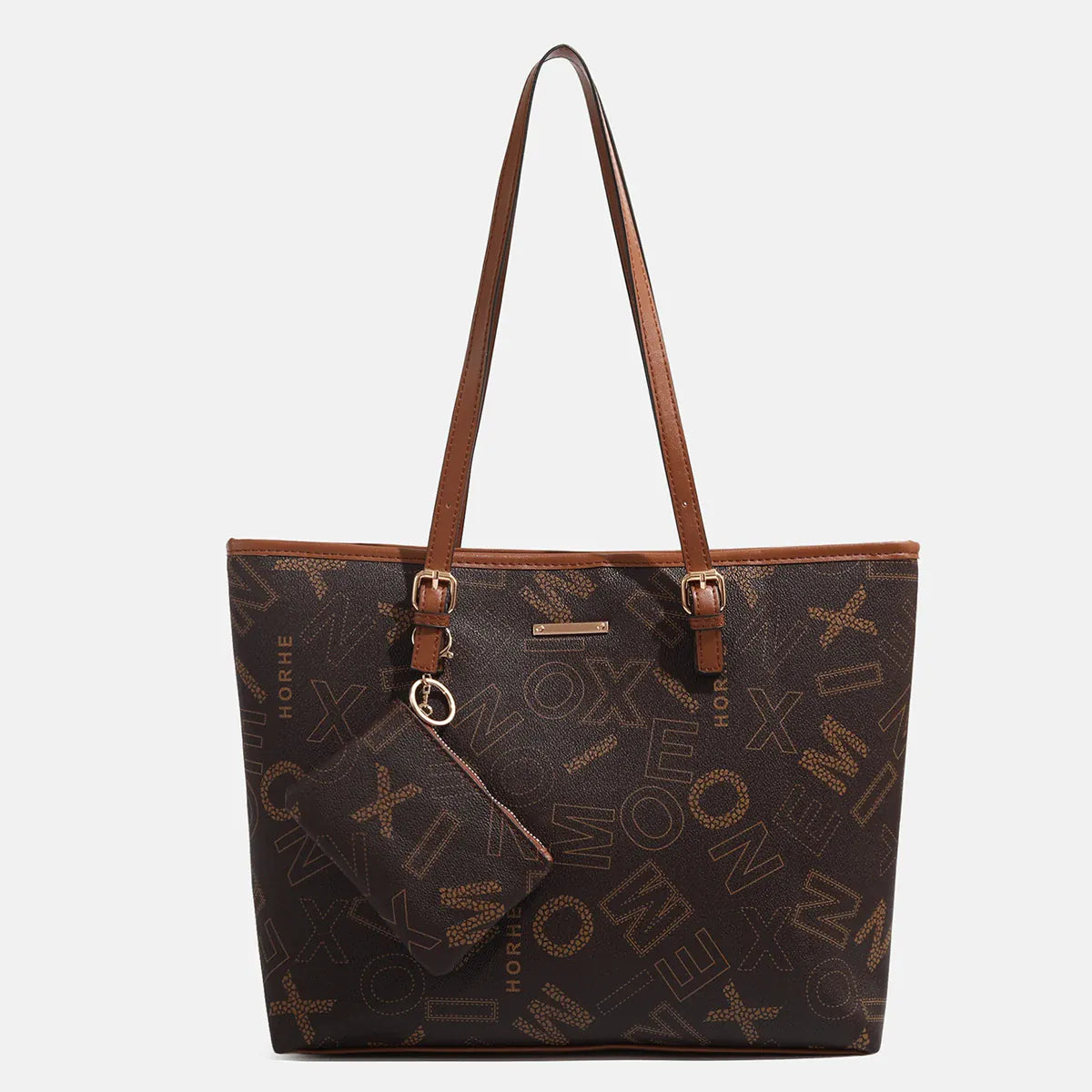 Dropshipman Coffee / L 2024 Europe and the United States new women's handbag shoulder bag cross pattern simple fashion bag