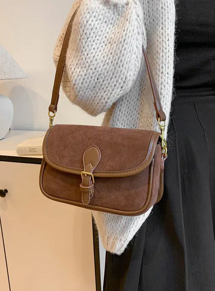 KissICON coffee Modern Minimalist Crossbody – Soft Suede Mini