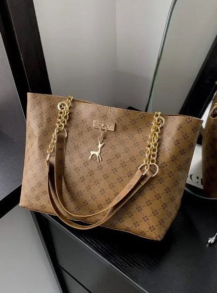 KissICON Coffee Presbyopic Handbag – Printing Shoulder Shopping
