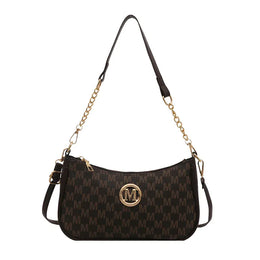KissICON Coffee Vintage Gold M PU Leather Crossbody