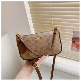 KissICON Coffee Vintage PVC Handbag – Chic Versatility