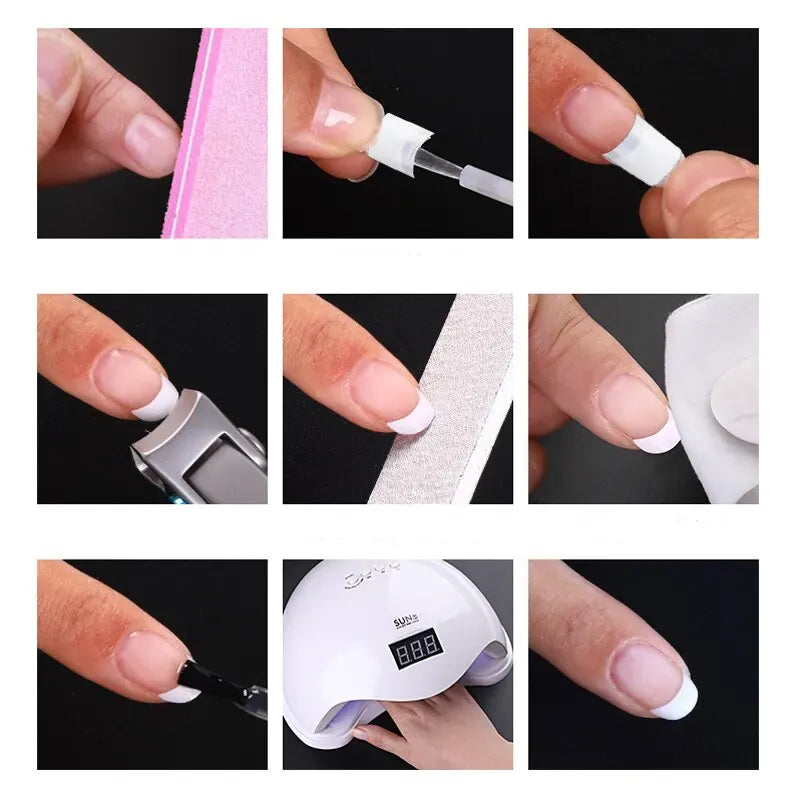 KissICON 💋 Coffin False Nails Acrylic Clear Tips -