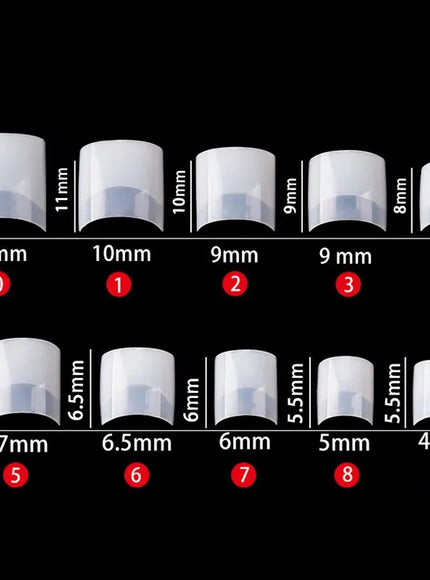 KissICON 💋 Coffin False Nails Acrylic Clear Tips -