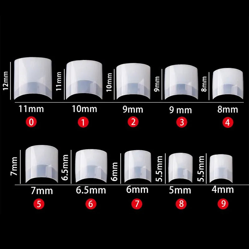KissICON 💋 Coffin False Nails Acrylic Clear Tips -