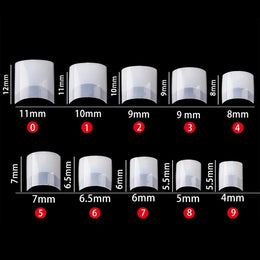 KissICON 💋 Coffin False Nails Acrylic Clear Tips -