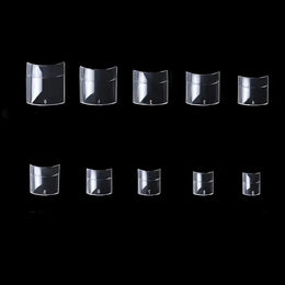 KissICON 💋 Coffin False Nails Acrylic Clear Tips -