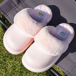 KissICON Coldproof Warm Home Slippers for Women Faux Fur