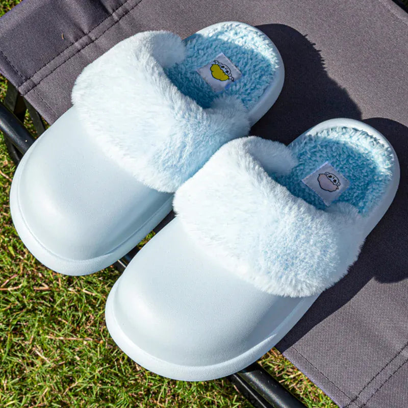KissICON Coldproof Warm Home Slippers for Women Faux Fur