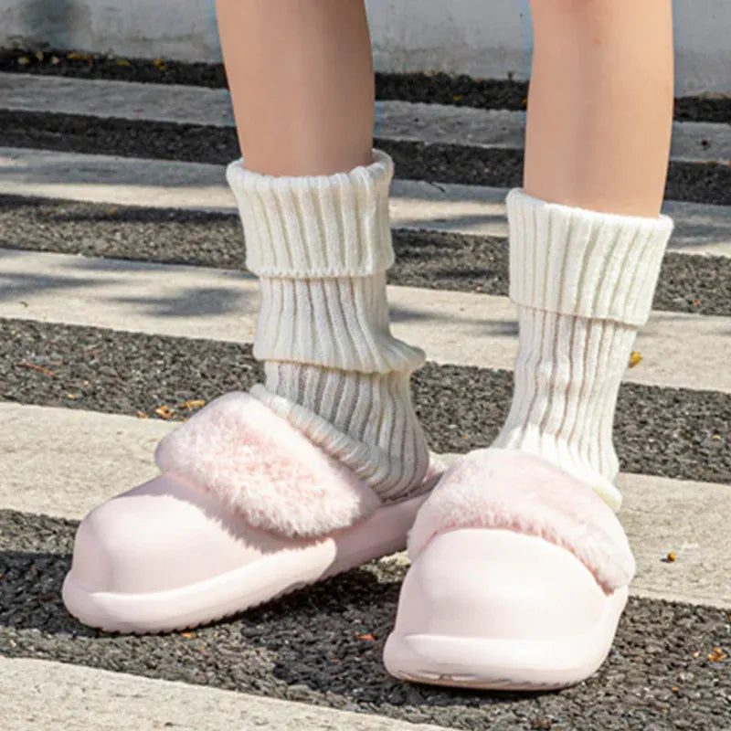 KissICON Coldproof Warm Home Slippers for Women Faux Fur
