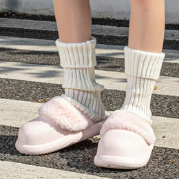 KissICON Coldproof Warm Home Slippers for Women Faux Fur
