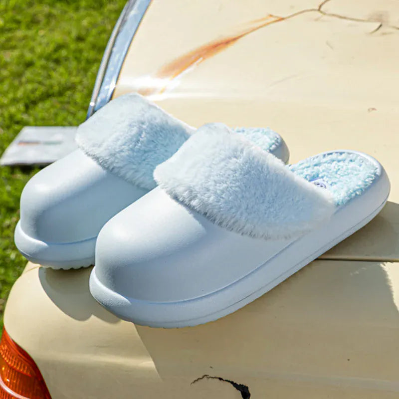KissICON Coldproof Warm Home Slippers for Women Faux Fur