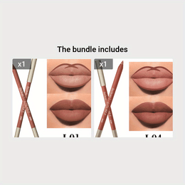KissICON Color #01+Color #04 KissIcon Long-Lasting Waterproof Lip Liner - Rich Pigment