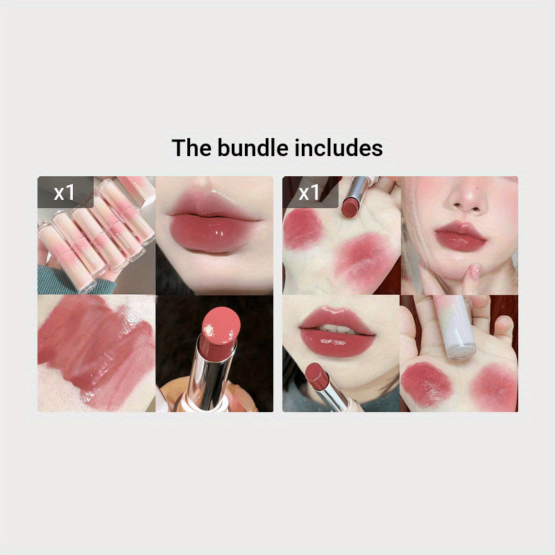 KissICON Color #01+Color #08 💋 Hydrating Liquid Lipstick With Dewy Finish -