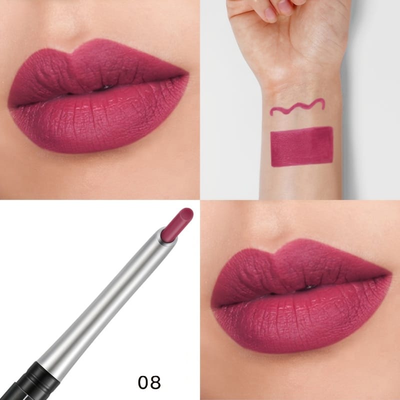 KissICON Color #08 KissIcon 12 Colors Lipstick - Waterproof Matte Long