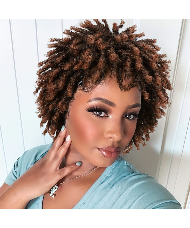 KissICON Color 1 / 6inch Kissicon Chic Short Dreadlock Wig Ombre