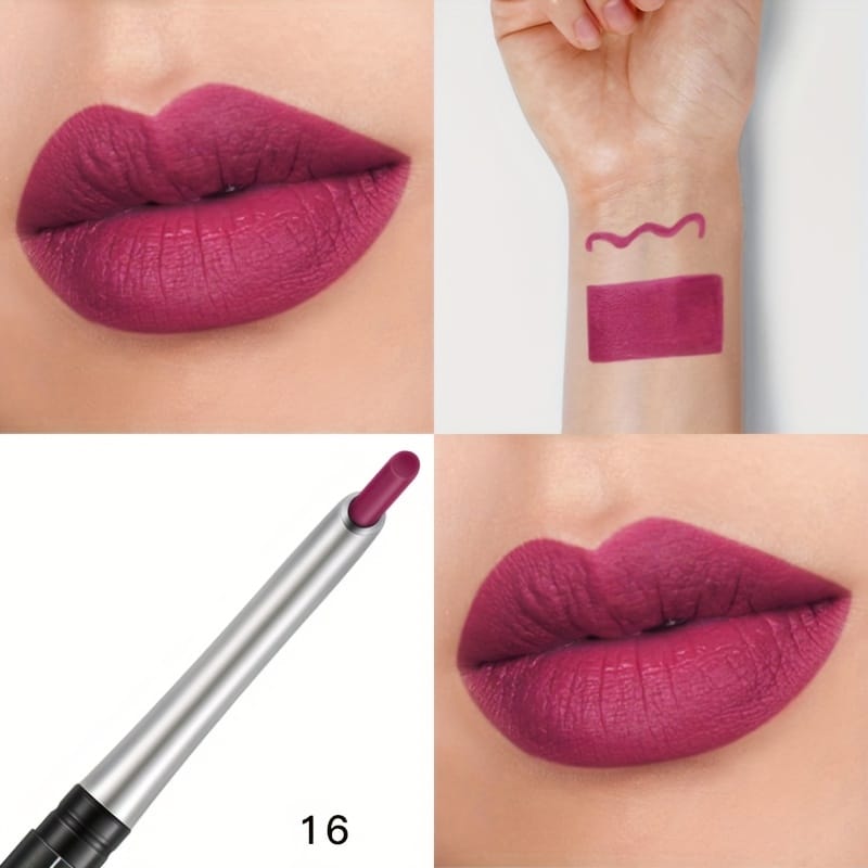 KissICON Color #16 KissIcon 12 Colors Lipstick - Waterproof Matte Long