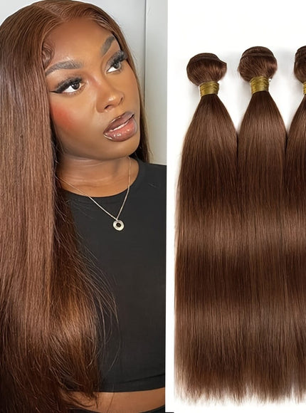 KissICON Color 2 Womens Yaki Straight Hair Extensions - Heat Resistant
