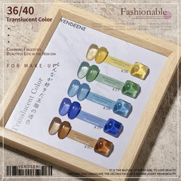 KissICON Color.36-40 Vendeeni 40 Colors Translucent Gel Nail Polish Nude