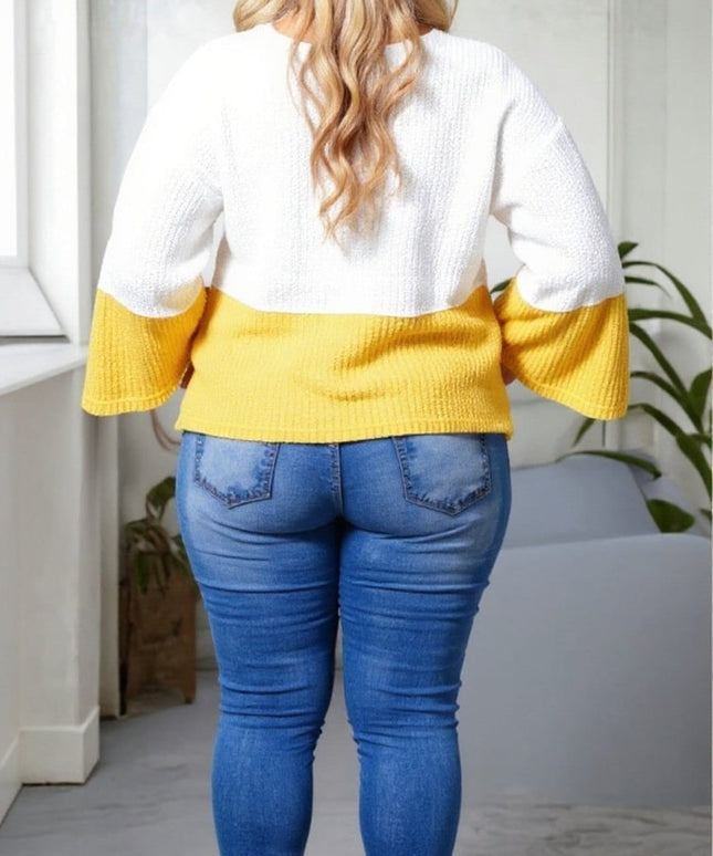 KISSICON Color-Blocked Comfort: Your New Favorite Knit Top