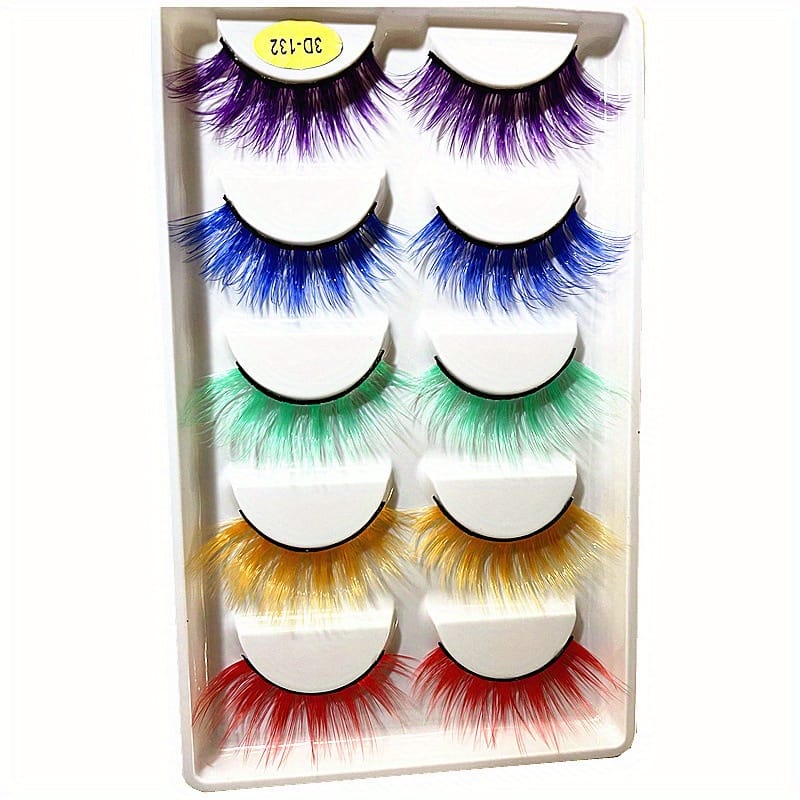 KissICON Color mix KissIcon Colorful 3D False Eyelashes Set - Bold