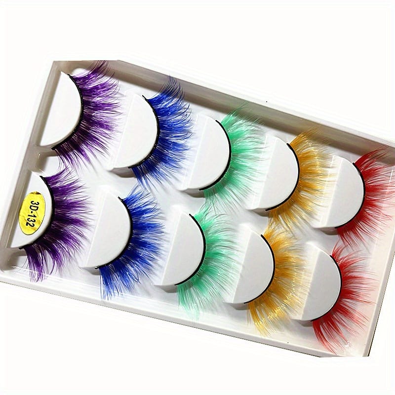 KissICON Color mix KissIcon Colorful 3D False Eyelashes Set - Bold