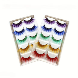 KissICON Color mix KissIcon Colorful 3D False Eyelashes Set - Bold