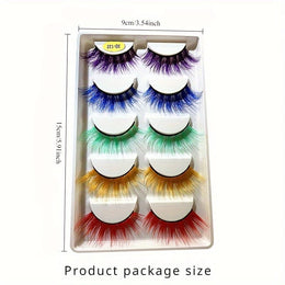 KissICON Color mix KissIcon Colorful 3D False Eyelashes Set - Bold