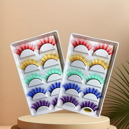 KissICON Color mix KissIcon Colorful 3D False Eyelashes Set - Bold