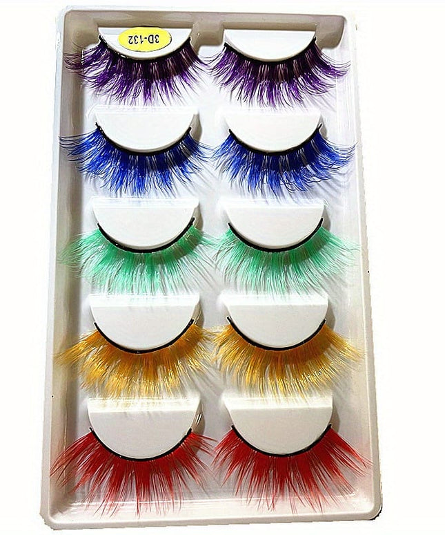 KissICON Color mix KissIcon Colorful 3D False Eyelashes Set - Bold