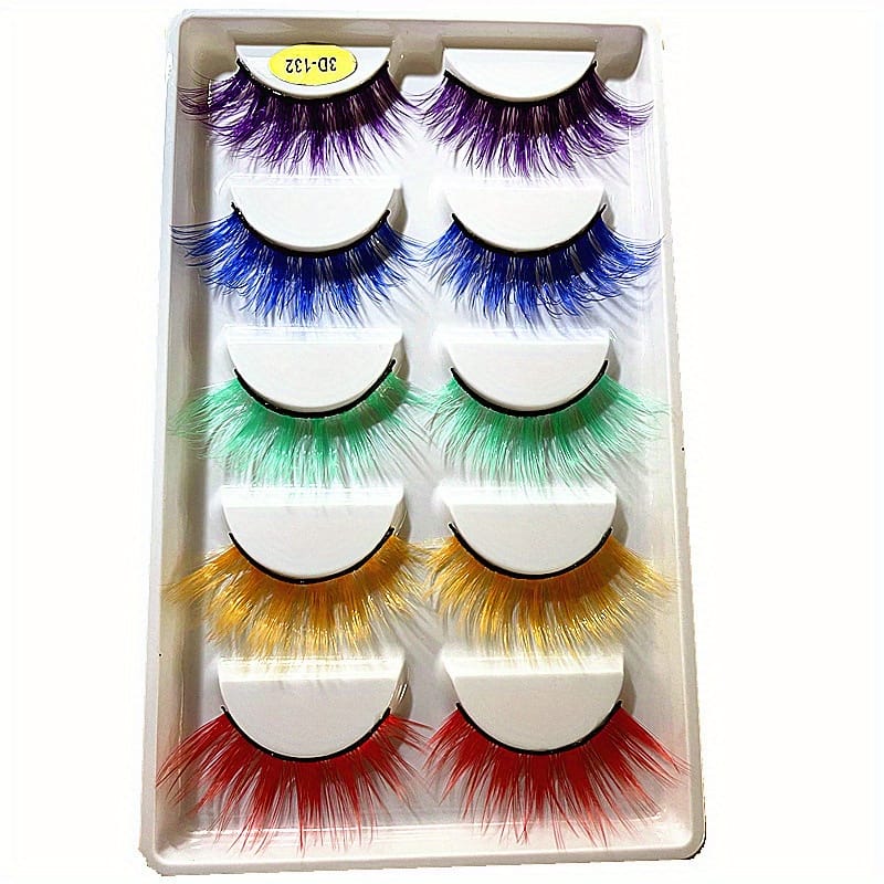 KissICON Color mix KissIcon Colorful 3D False Eyelashes Set - Bold
