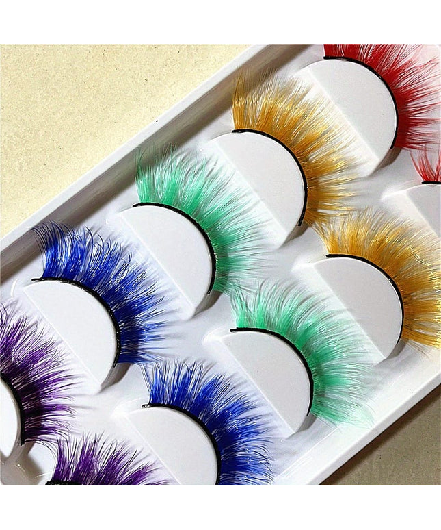 KissICON Color mix KissIcon Colorful 3D False Eyelashes Set - Bold
