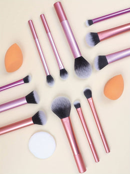 KissICON Color RT-15PC 15piece Colorful Makeup Brush Set – Beginners