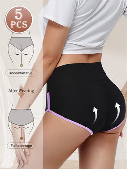 jkthpu-45 ColorBlock Tummy Control Comfort Briefs  5 Pack