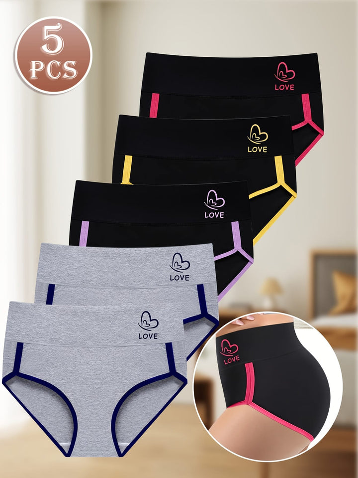 ColorBlock Tummy Control Comfort Briefs  5 Pack
