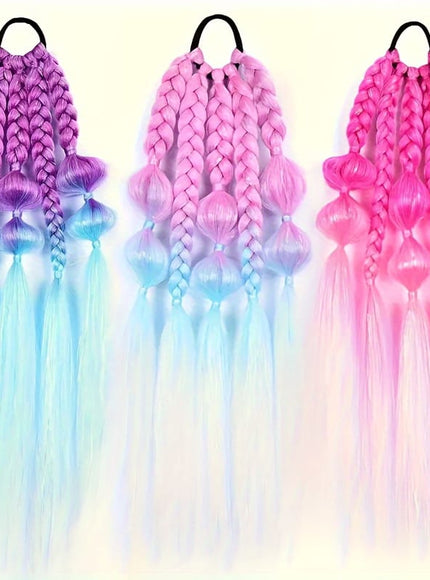 KissICON Colorful Braided Hair Extensions Easy Braid Bra