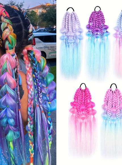 KissICON Colorful Braided Hair Extensions Easy Braid Bra