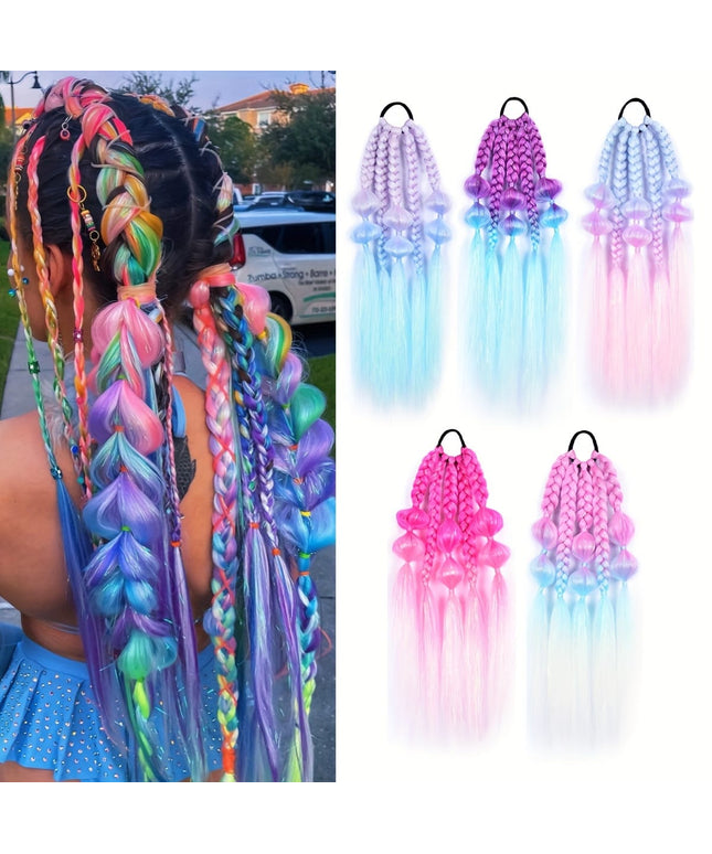 KissICON Colorful Braided Hair Extensions Easy Braid Bra