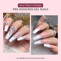 KissICON Colorful Fake Nails Set - Adhesive Glue Press