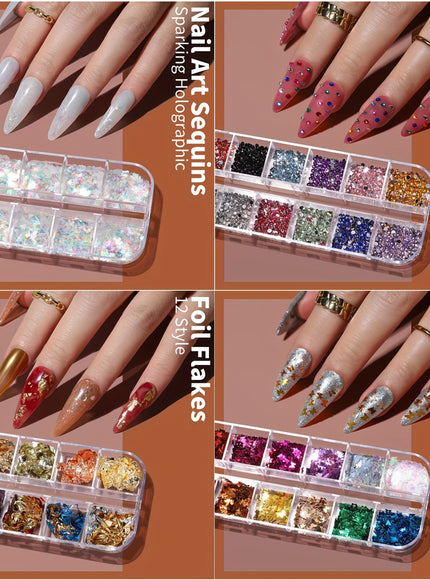 KissICON Colorful KissIcon Nail Art Kit With Brushes And Tools