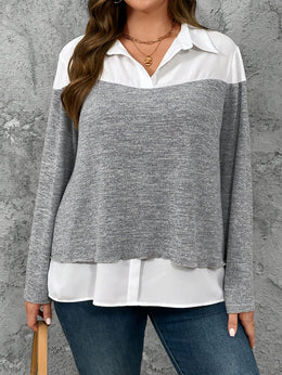 jkthpu-45 Comfort Stretch Fit Top for Plus Size Women | KissICON
