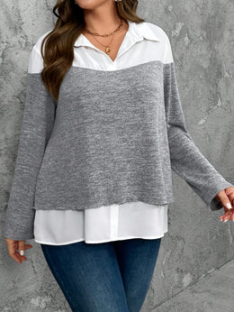 jkthpu-45 Comfort Stretch Fit Top for Plus Size Women | KissICON