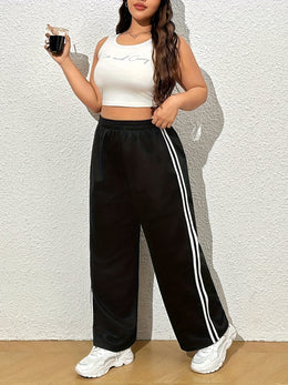 jkthpu-45 Comfort Stretch Straight Leg Pants for Plus Size Women | KissICON