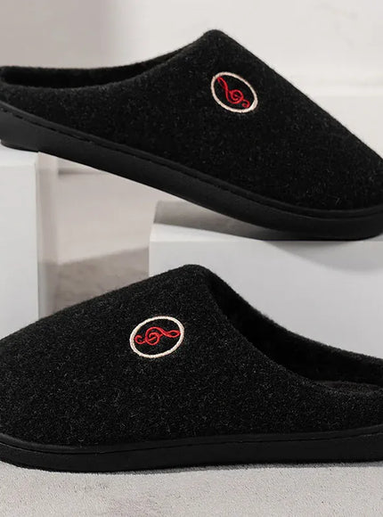 KissICON Comfort Warm Couples Home Cotton Slippers Winter Non