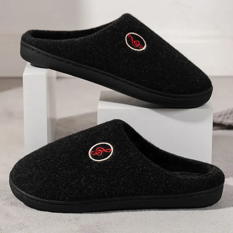 KissICON Comfort Warm Couples Home Cotton Slippers Winter Non