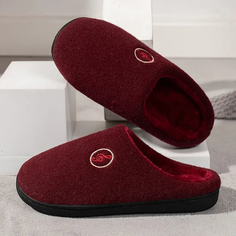 KissICON Comfort Warm Couples Home Cotton Slippers Winter Non