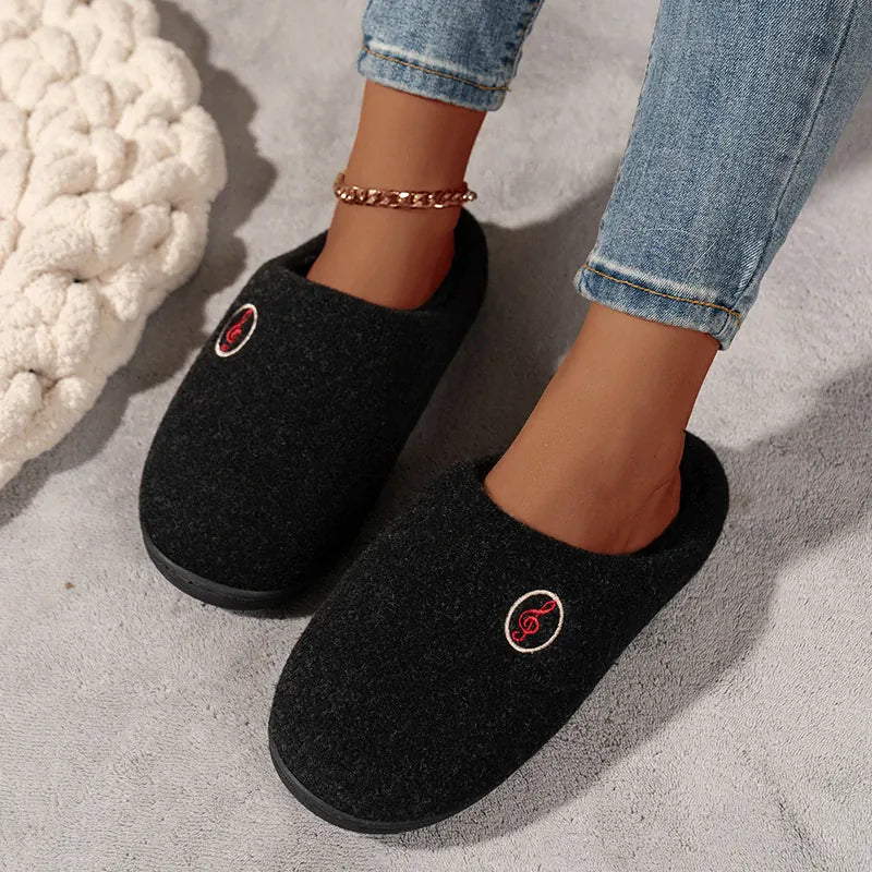 KissICON Comfort Warm Couples Home Cotton Slippers Winter Non