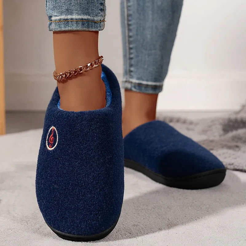 KissICON Comfort Warm Couples Home Cotton Slippers Winter Non